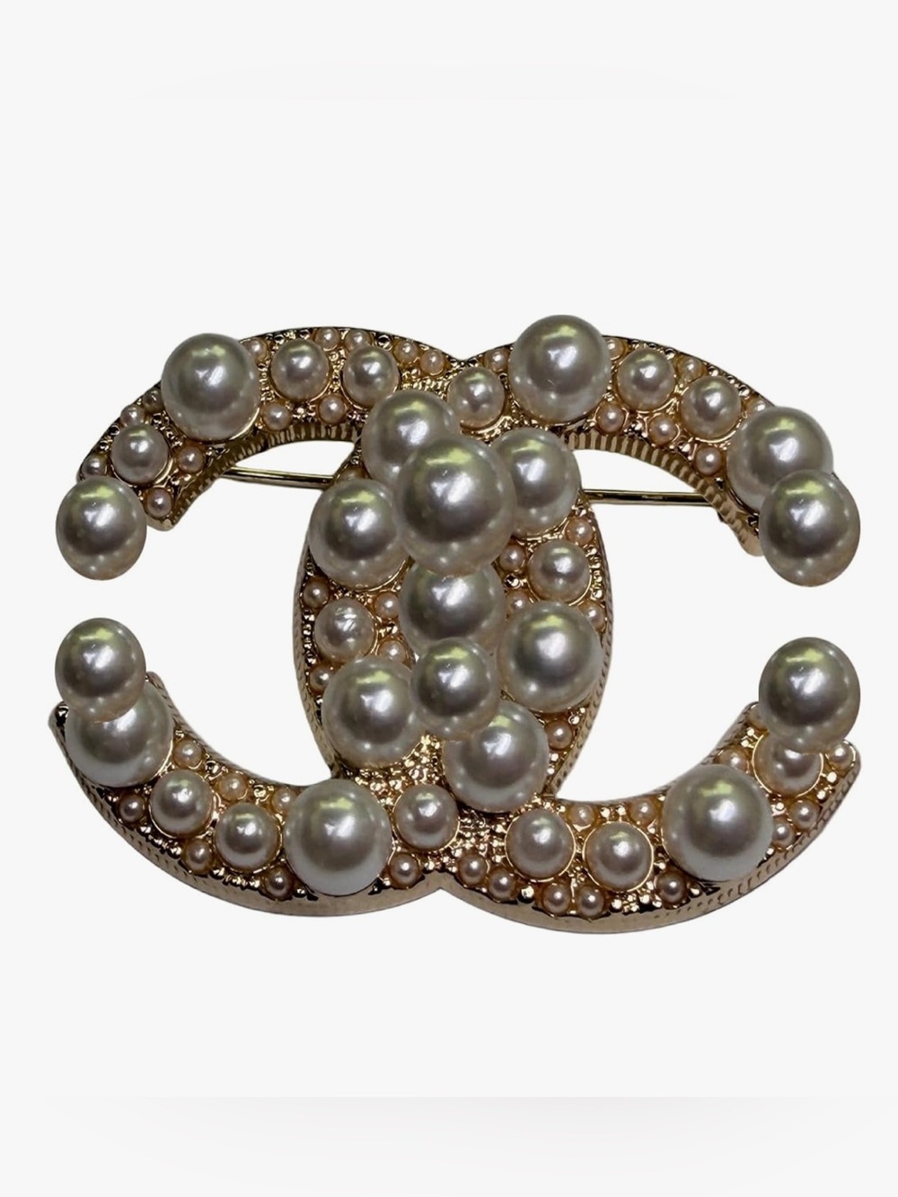 Luxurious Gold Tone Faux Pearl Brooch Pin | Elegant Vintage Inspired Lapel Pin